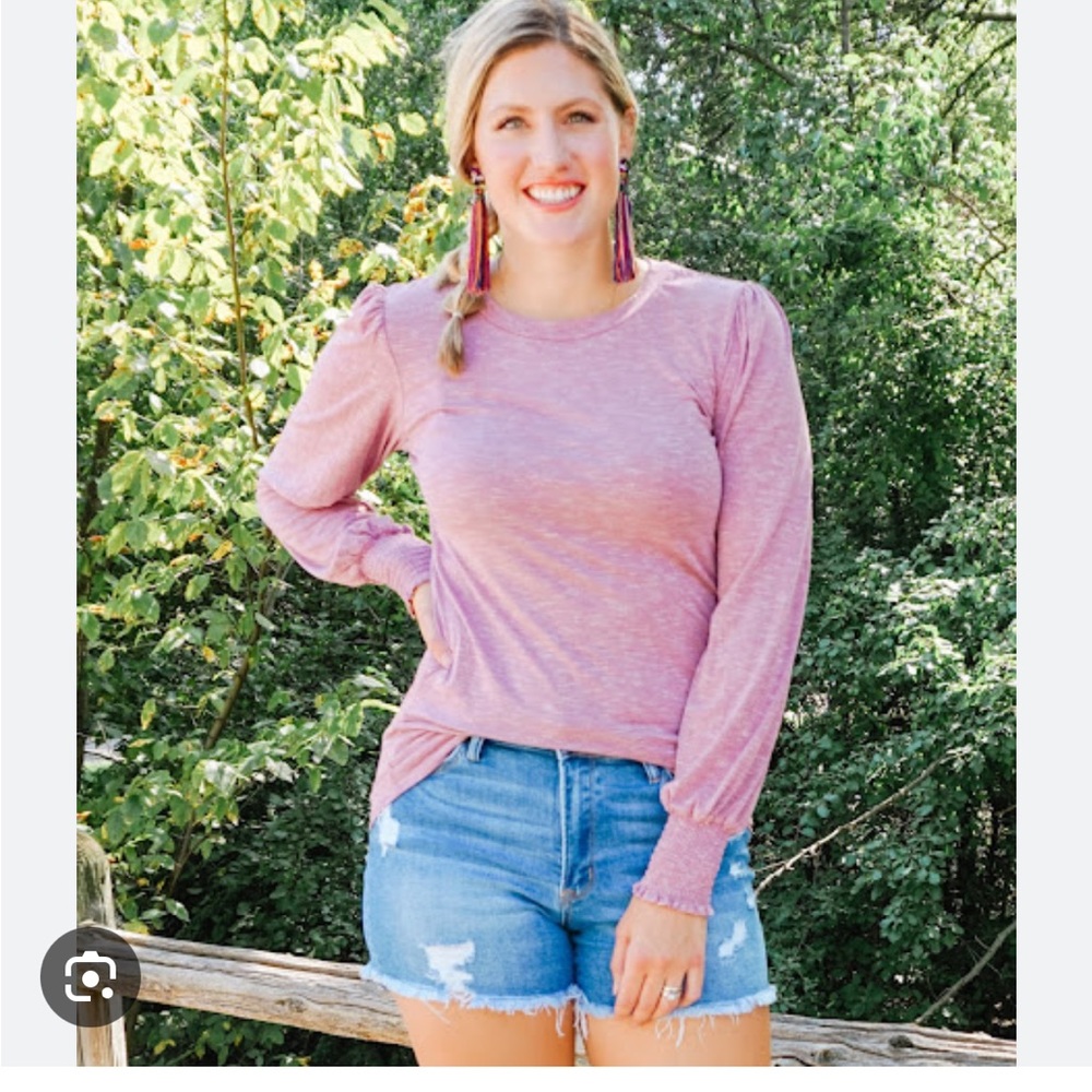 Amalli Talli Smocked Long Sleeve Tee